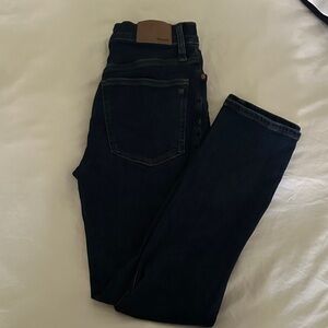 Madewell dark denim straight leg jeans